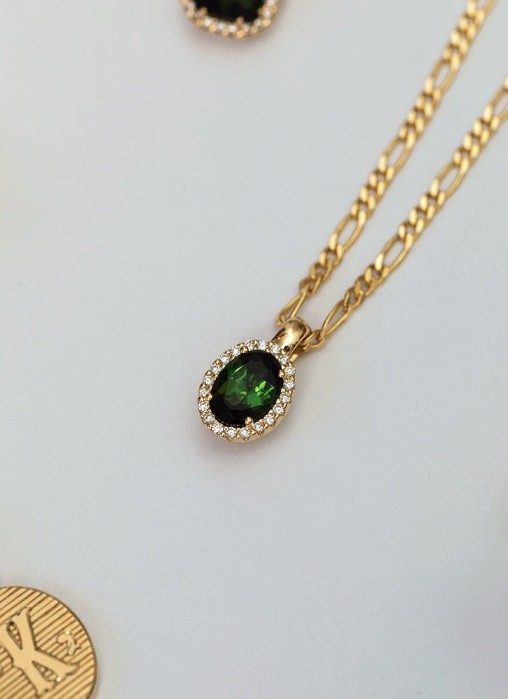 Sutton amethyst pendant 14k gold - Studio Kroewe