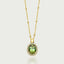Cindy diamond tourmaline pendant 14k gold - Studio Kroewe