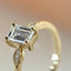 Ciri emerald cut diamond ring 14k gold - Studio Kroewe