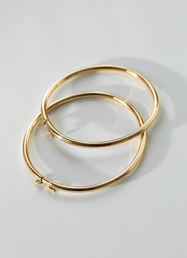 Classic 3mm bangle 14k gold - Studio Kroewe