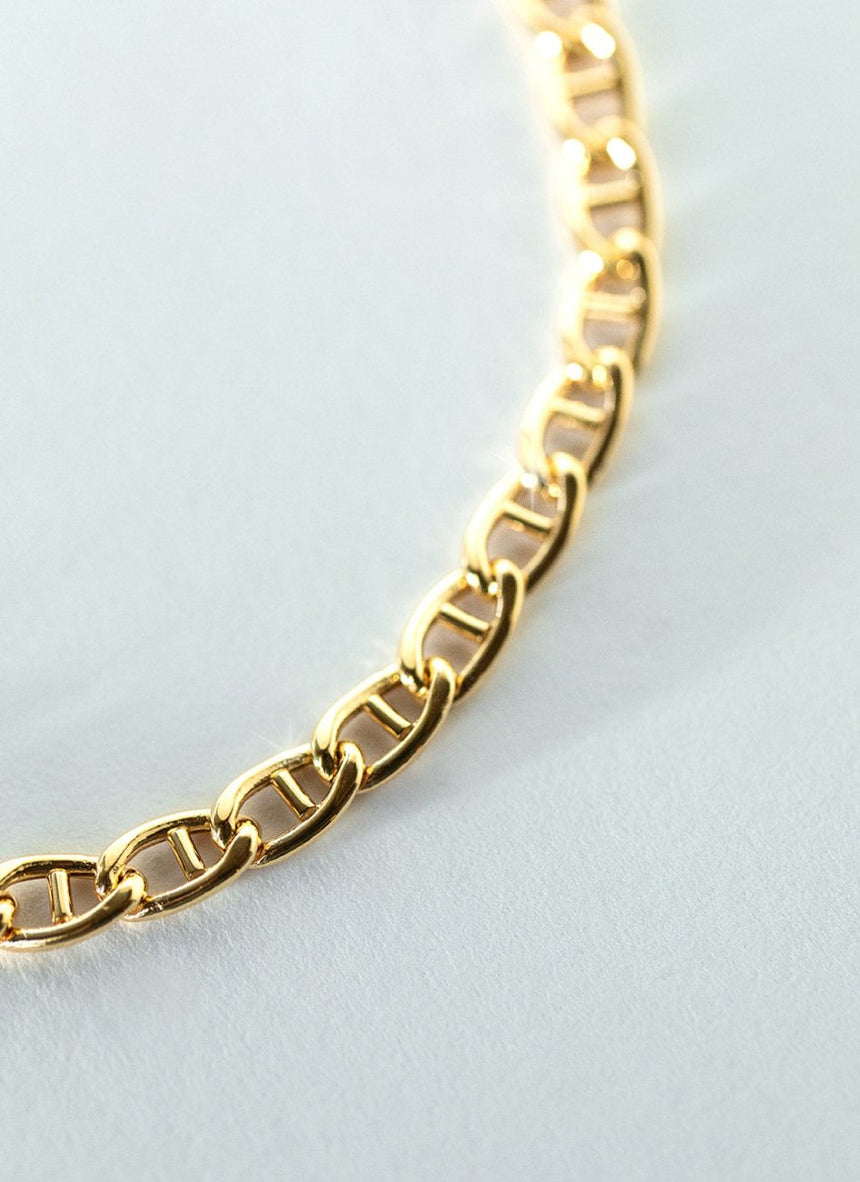 Clover 4mm anchor bracelet 14k gold - Studio Kroewe