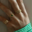 Clover emerald ring 14k gold - Studio Kroewe