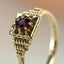 Clover ruby ring 14k gold - Studio Kroewe