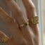 Coco peridot ring 14k gold - Studio Kroewe