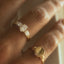 Custom oval 0.50ct diamond ring 14k gold - Studio Kroewe
