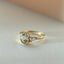 Custom oval cut tourmaline bezel set ring 14k - Studio Kroewe