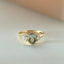 Custom oval cut tourmaline bezel set ring 14k - Studio Kroewe