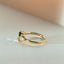 Custom oval cut tourmaline bezel set ring 14k - Studio Kroewe