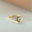 Custom oval cut tourmaline bezel set ring 14k - Studio Kroewe