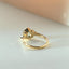 Custom oval cut tourmaline bezel set ring 14k - Studio Kroewe