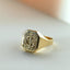 Custom woody signet ring 14k gold - Studio Kroewe