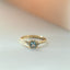 Daisy aquamarine diamond ring 14k gold - Studio Kroewe