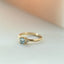 Daisy aquamarine diamond ring 14k gold - Studio Kroewe