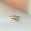Daisy aquamarine diamond ring 14k gold - Studio Kroewe