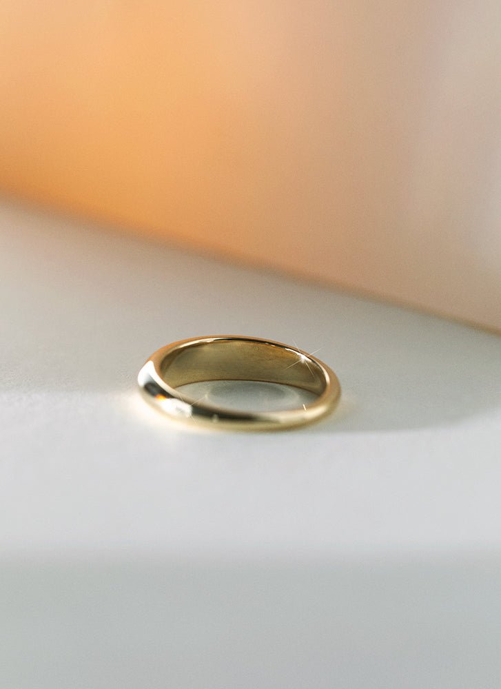 Deni solid ring 14k gold - Studio Kroewe