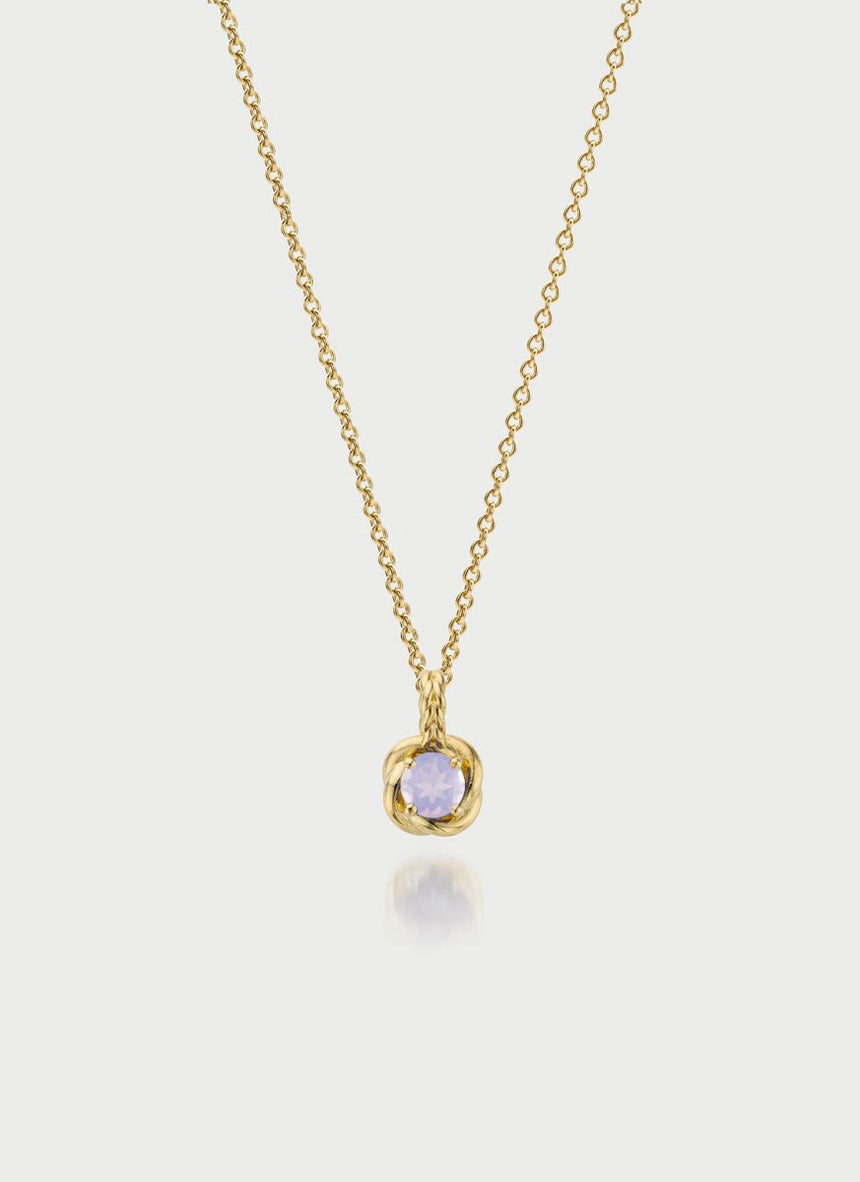 Dido birthstone pendant 14k gold - Studio Kroewe