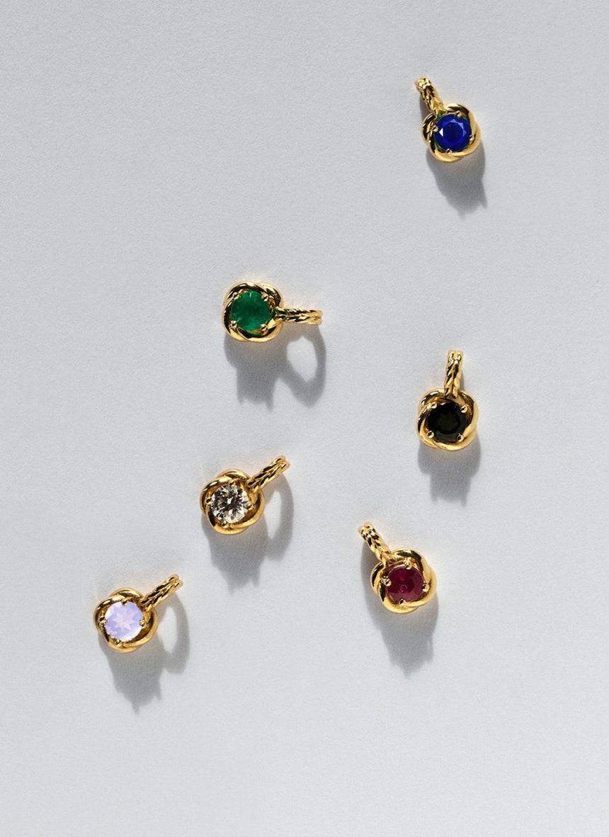 Dido birthstone pendant 14k gold - Studio Kroewe