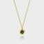 Dido green tourmaline pendant 14k gold - Studio Kroewe