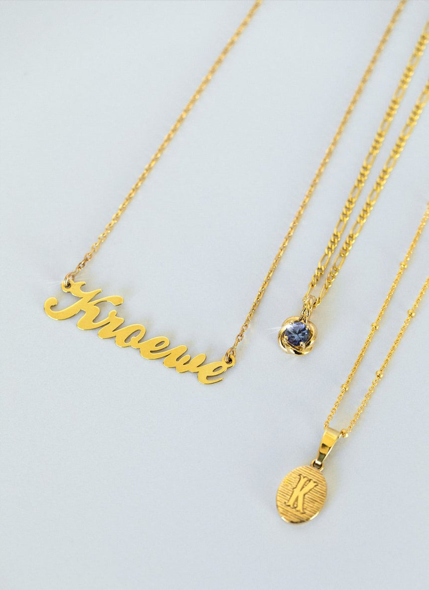 Dido tanzanite pendant 14k gold - Studio Kroewe