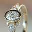 Dieko oval cut diamond bezel set ring 14k - Studio Kroewe