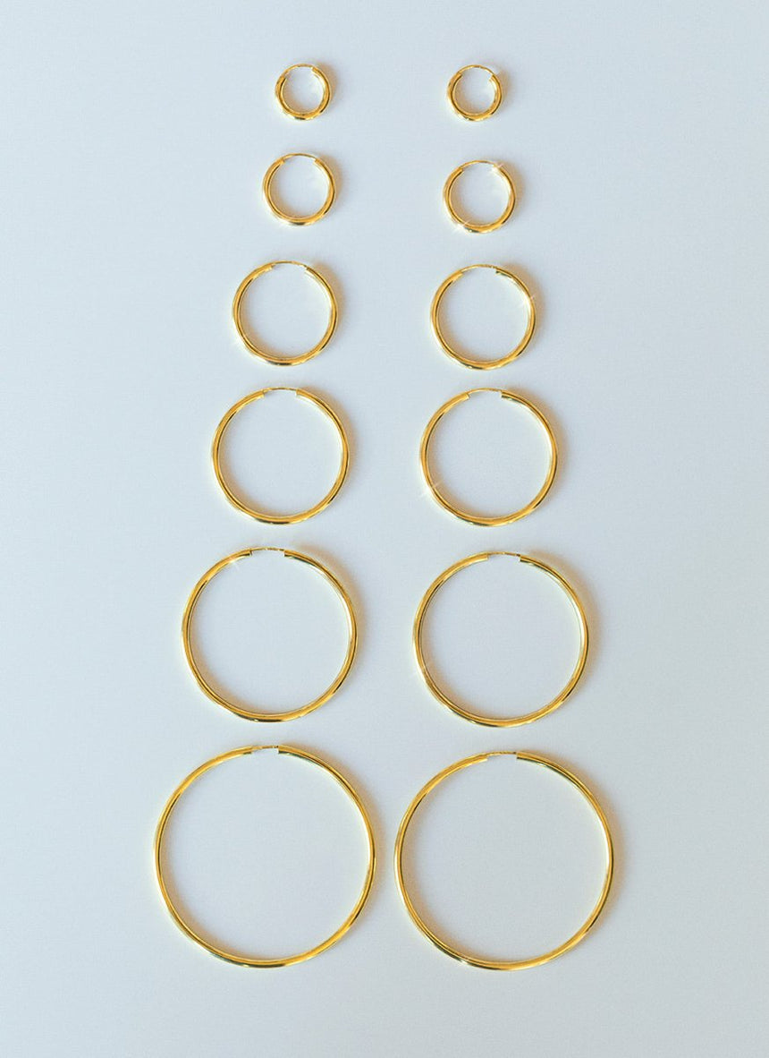Dre hoop earrings 14k gold - Studio Kroewe