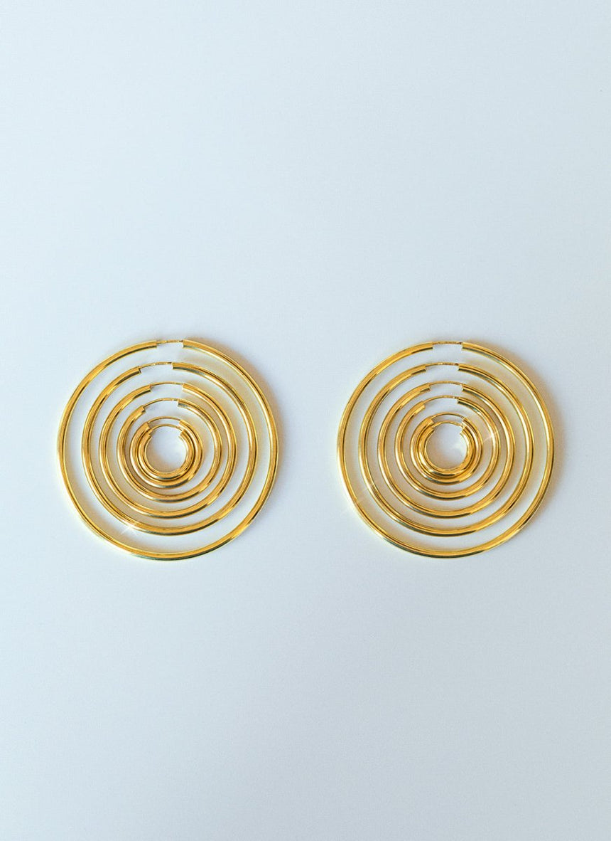 Dre hoop earrings 14k gold - Studio Kroewe