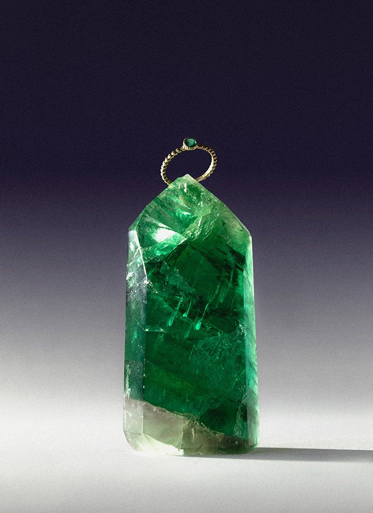 Edie emerald may birthstone 14k gold - Studio Kroewe