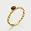 Edie garnet january birthstone ring 14k gold - Studio Kroewe