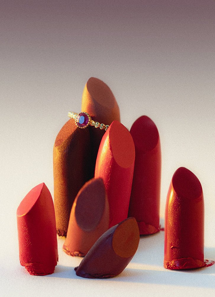 Edie ruby july birthstone ring 14k gold - Studio Kroewe