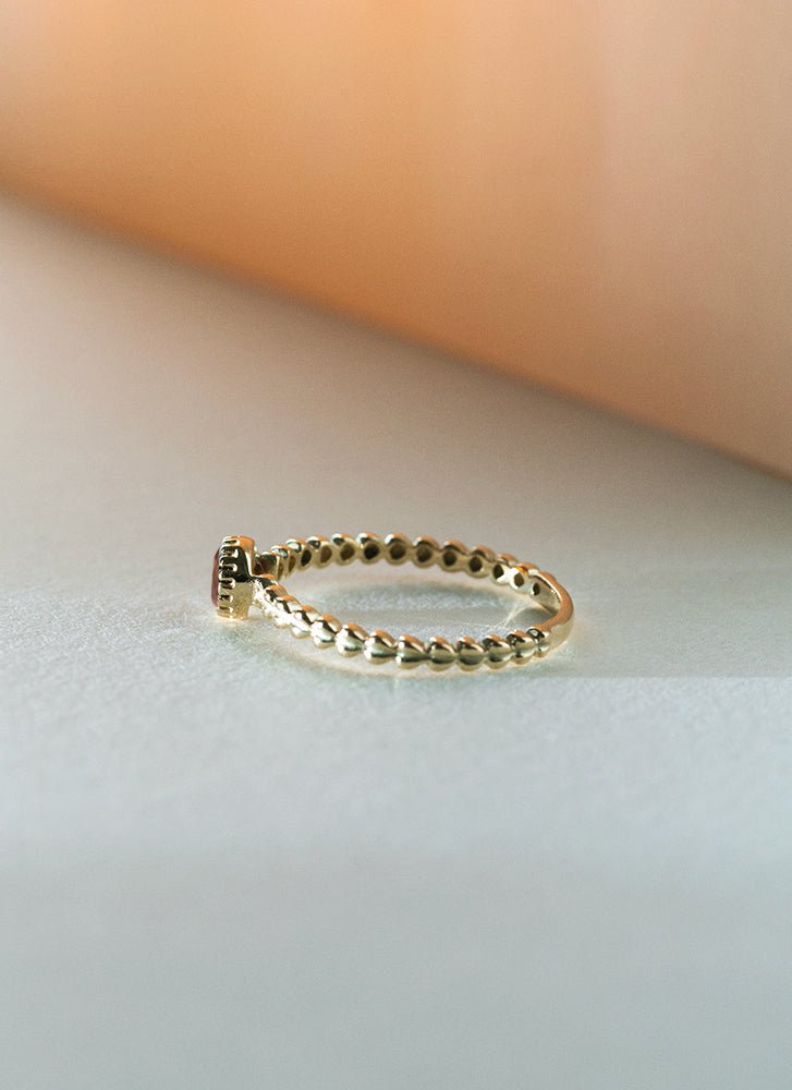 Edie tourmaline october birthstone ring 14k gold - Studio Kroewe