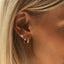 Eira diamond earstud 14k gold - Studio Kroewe