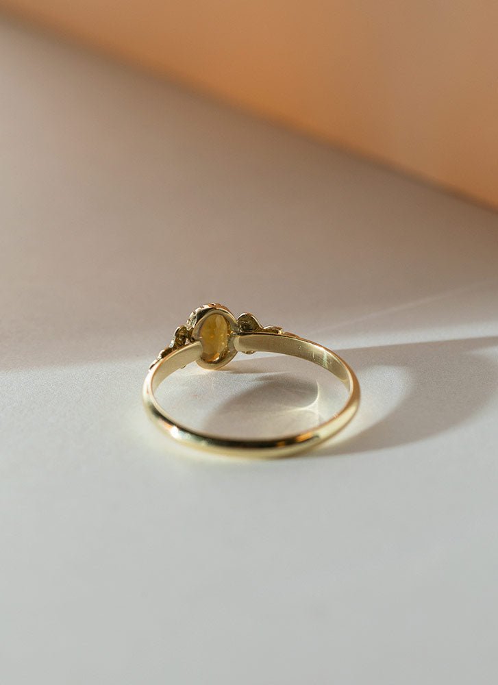 Elay citrine 14k gold ring - Studio Kroewe