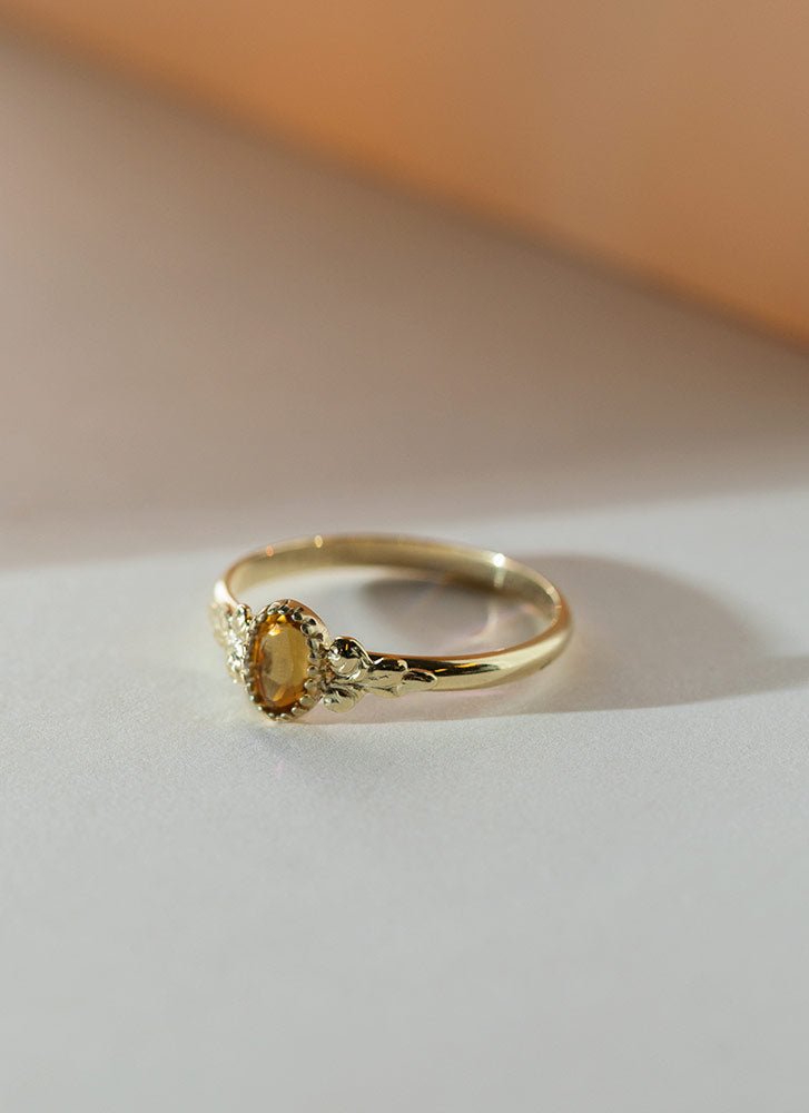 Elay citrine 14k gold ring - Studio Kroewe