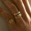Elektra diamond ring 14k gold - Studio Kroewe