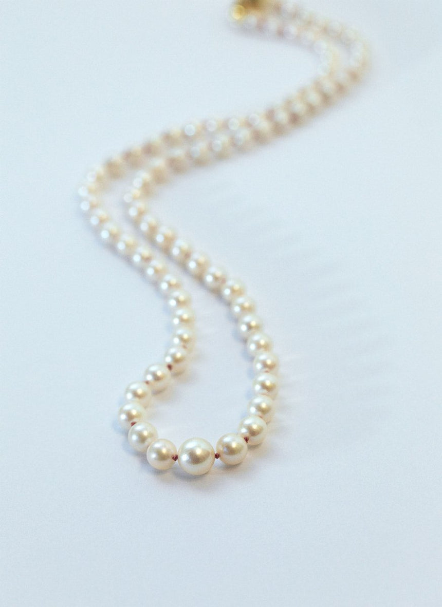 Fenna pearl necklace 14k gold - Studio Kroewe