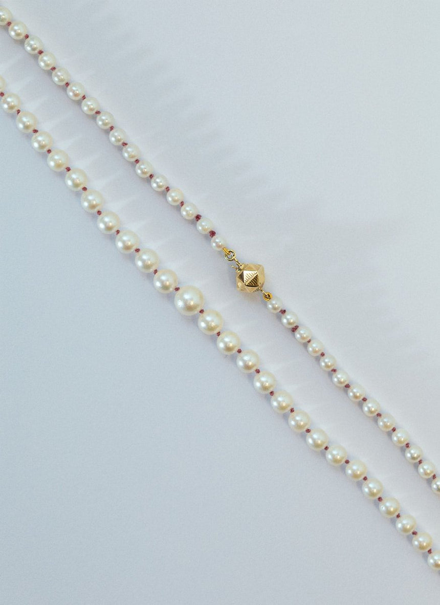 Fenna pearl necklace 14k gold - Studio Kroewe