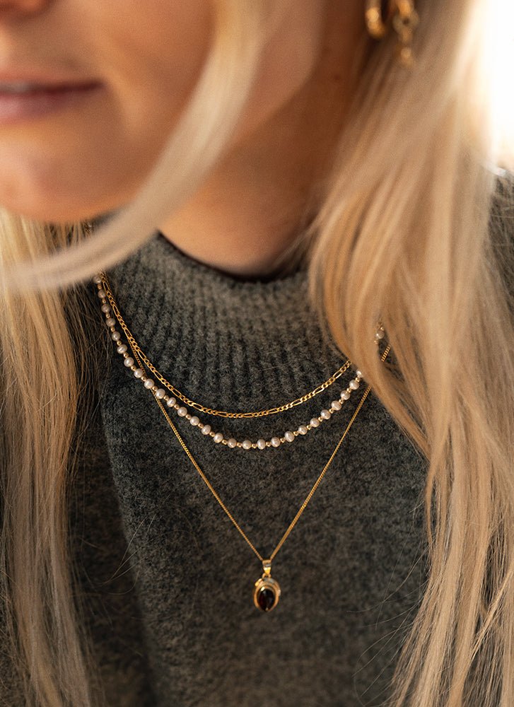 Figaro 1.8mm necklace 14k gold - Studio Kroewe