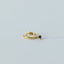 Finn sapphire single huggie 14k gold - Studio Kroewe