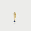 Finn sapphire single huggie 14k gold - Studio Kroewe