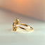 Flowery citrine sapphire ring 14k gold - Studio Kroewe