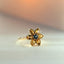 Flowery citrine sapphire ring 14k gold - Studio Kroewe