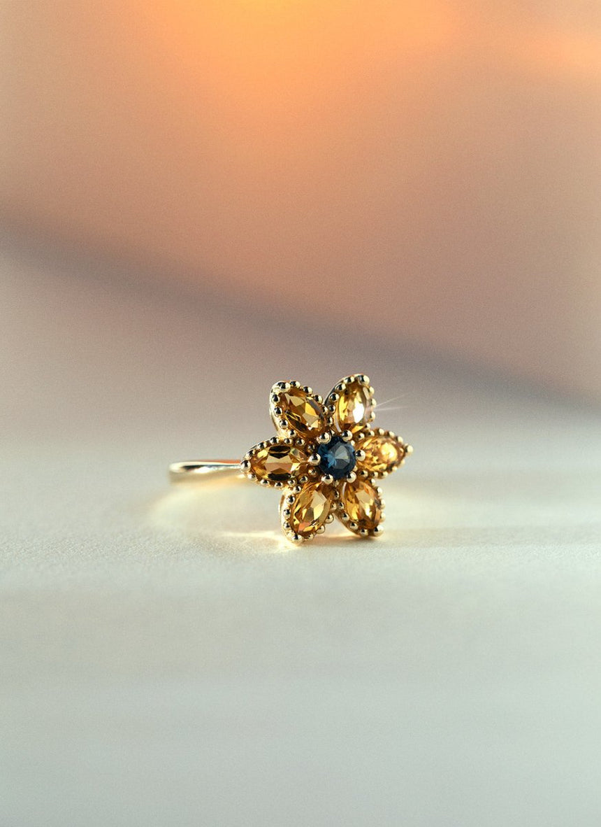 Caes diamond april birthstone ring 14k gold - Studio Kroewe