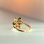 Flowery citrine sapphire ring 14k gold - Studio Kroewe
