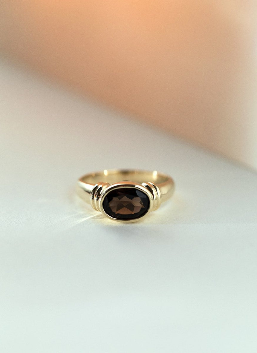 Caes citrine november birthstone ring 14k gold - Studio Kroewe