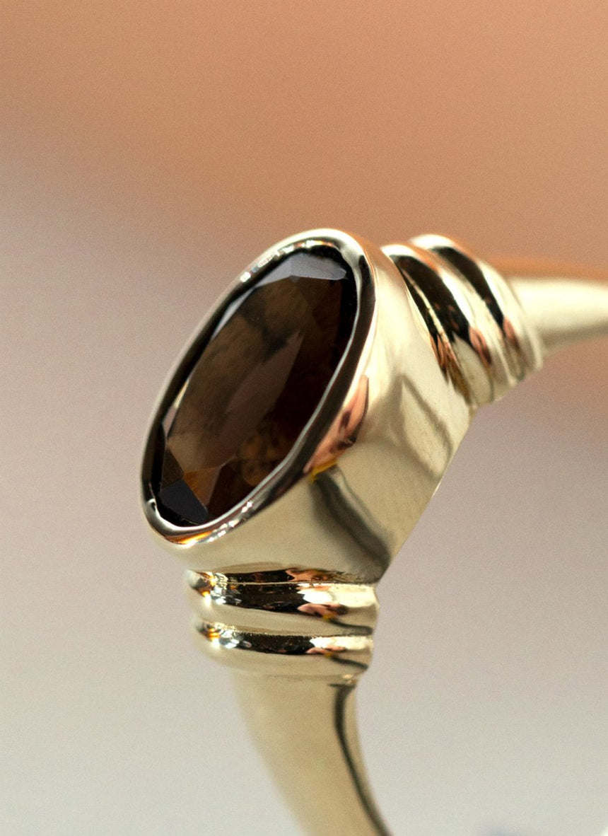 Caes citrine november birthstone ring 14k gold - Studio Kroewe