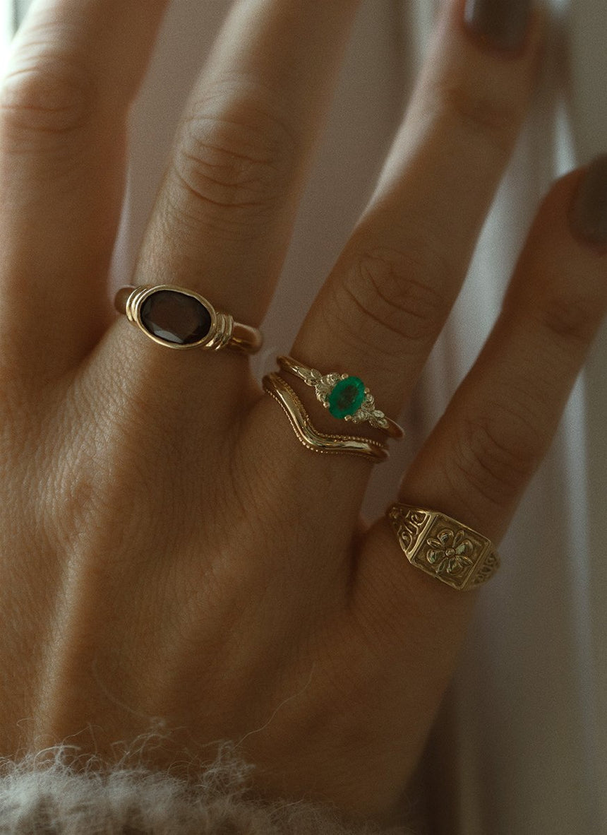 Caes citrine november birthstone ring 14k gold - Studio Kroewe