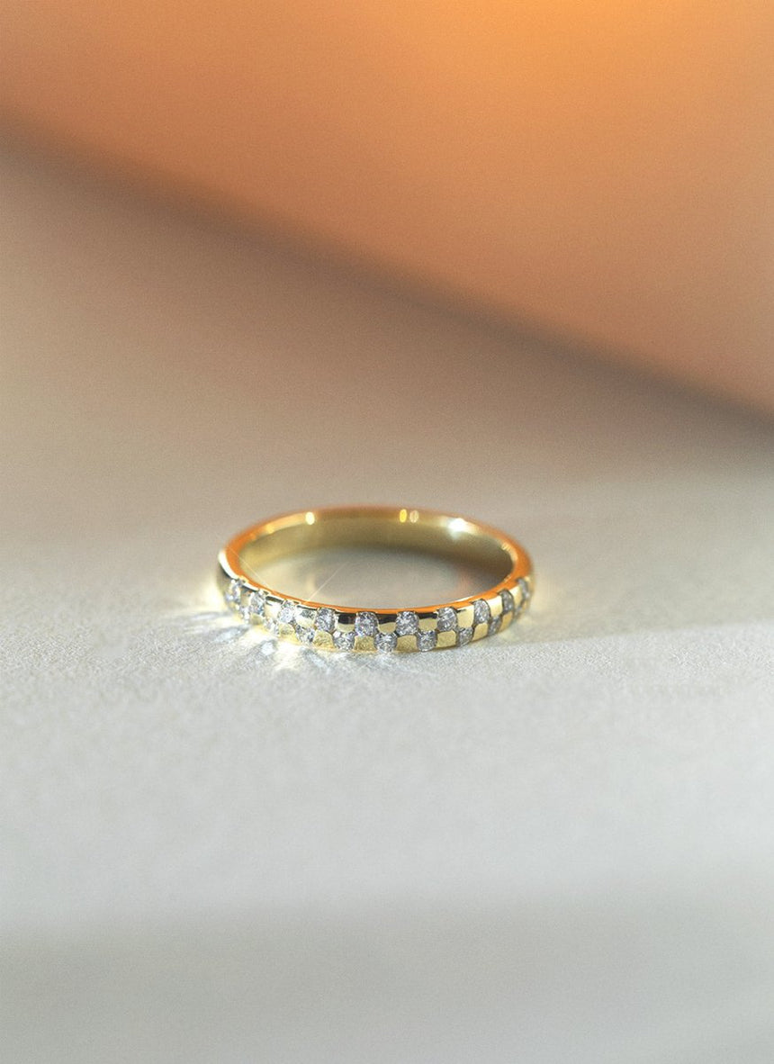 Franny diamond ring 14k gold - Studio Kroewe