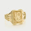 Freya love signet ring 14k gold - Studio Kroewe