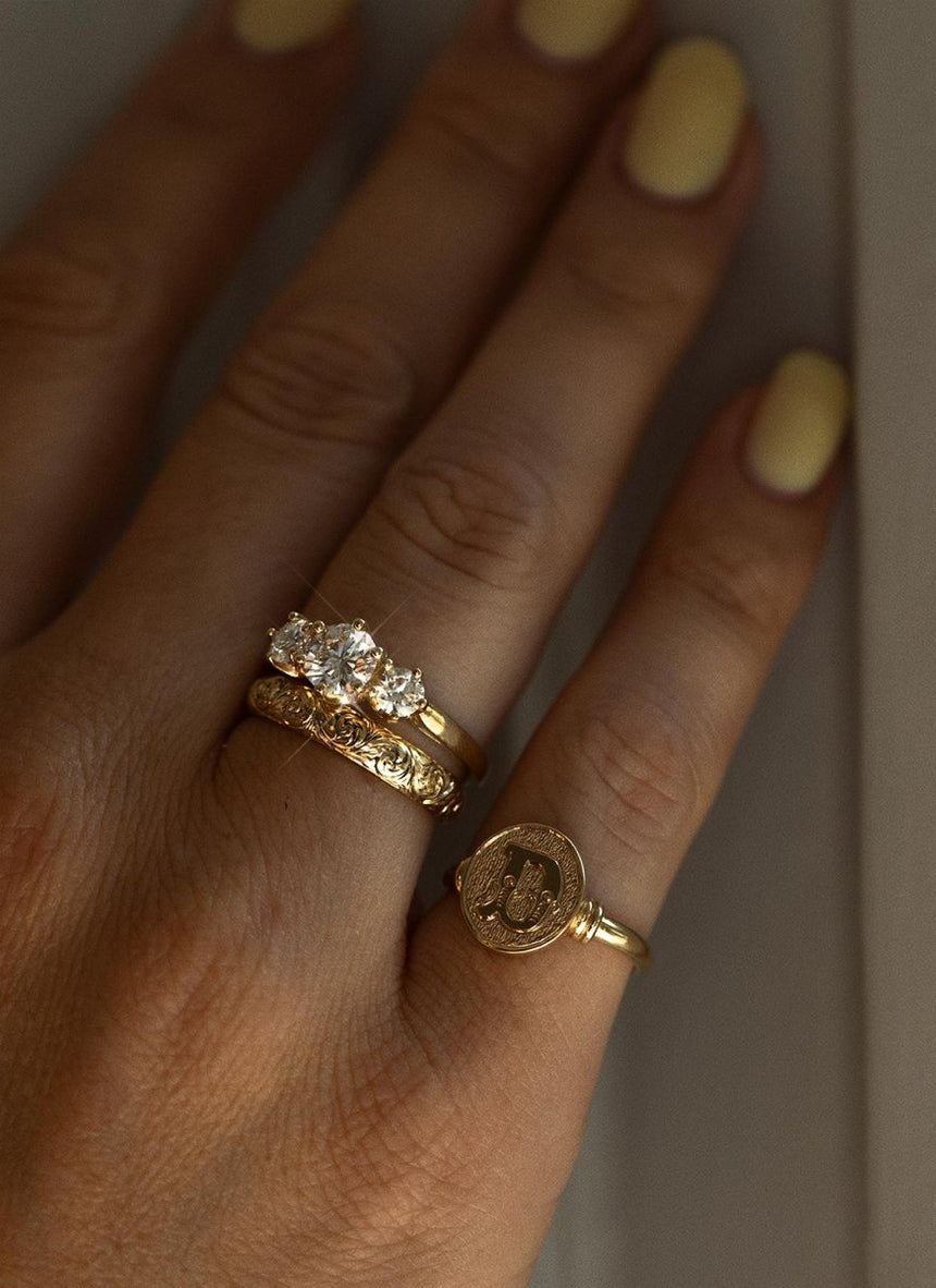 Limited Edition | Judy emerald radiant cut diamond ring 14k gold