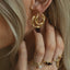 Frida garnet ring 14k gold - Studio Kroewe